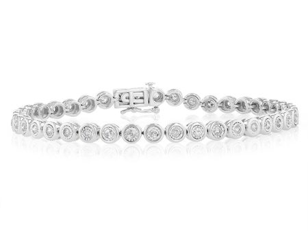 1 Carat Diamond Bracelet in 10ct White Gold Sale