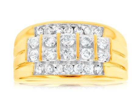 1 Carat Diamond Gents Ring in 10ct Yellow Gold Online Sale