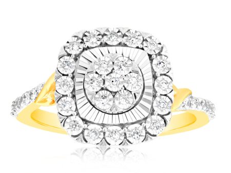 1 10 Carat Luminesce Lab Grown Diamond Ring In 9ct Yellow Gold Fashion