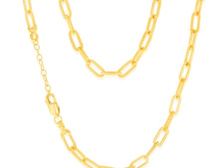 9ct Yellow Gold Silver filled Square Rolo 42cm Chain Cheap