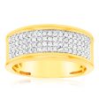 3 4 Carat Diamond Gents Ring in 10ct Yellow Gold Fashion