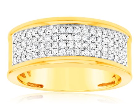 3 4 Carat Diamond Gents Ring in 10ct Yellow Gold Fashion