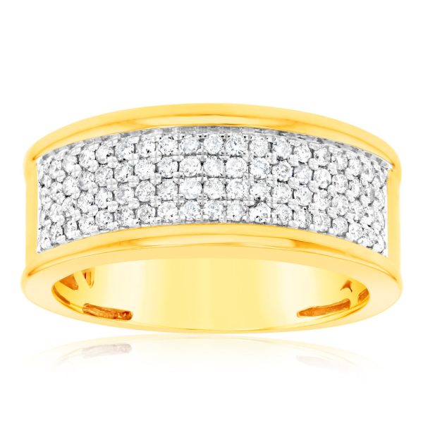 3 4 Carat Diamond Gents Ring in 10ct Yellow Gold Fashion