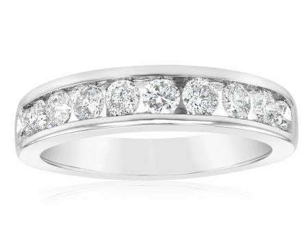 0.80 Carat Diamond Eternity Ring in 10ct White Gold Sale