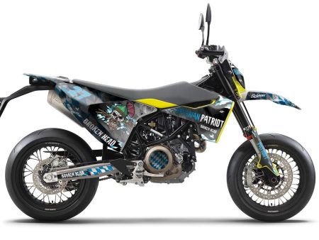 SickMotos Styles Graphics KIT Broken Head “Bavarian Patriot” V2 Edition Husqvarna 701 SM 2016-2023 Online Hot Sale