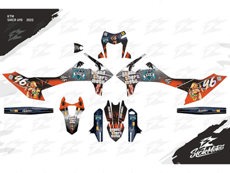 SickMotos Styles Graphics Grand Theft Moto Edition KTM SMCR 690 2019-2023 For Discount