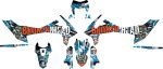 SickMotos Styles Graphics KIT Broken Head “Bavarian Patriot” Edition KTM SMCR 690 2019-2023 For Discount