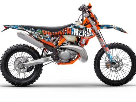 SickMotos Styles Graphics KIT Broken Head “Bavarian Patriot” Edition KTM EXC 125-500 2020-2023 Online now