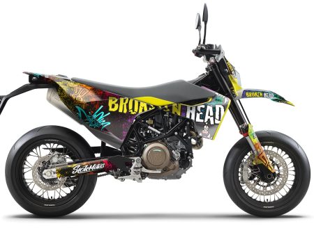 SickMotos Styles Graphics KIT Broken Head “InyourFace” Edition Husqvarna 701 SM 2016-2023 Cheap