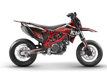 SickMotos Styles Graphics KIT Broken Head “Squadron Rebelution” Edition Husqvarna 701 SM 2016-2023 Online now